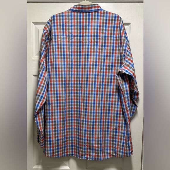 Men’s Wrangler Performance Snap Long Sleeve Plaid Shirt. Size 2XL - Picture 3 of 8